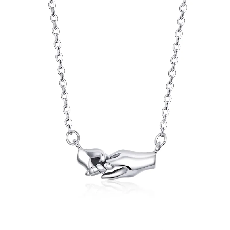 (image for) Silver Hand In Hand Necklace - PANDORA Style - SCN398 - Product Image
