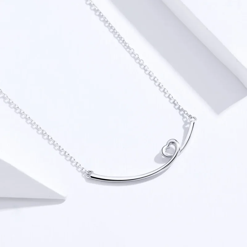 (image for) Silver Happy Smile Necklace - PANDORA Style - SCN381 - View 2