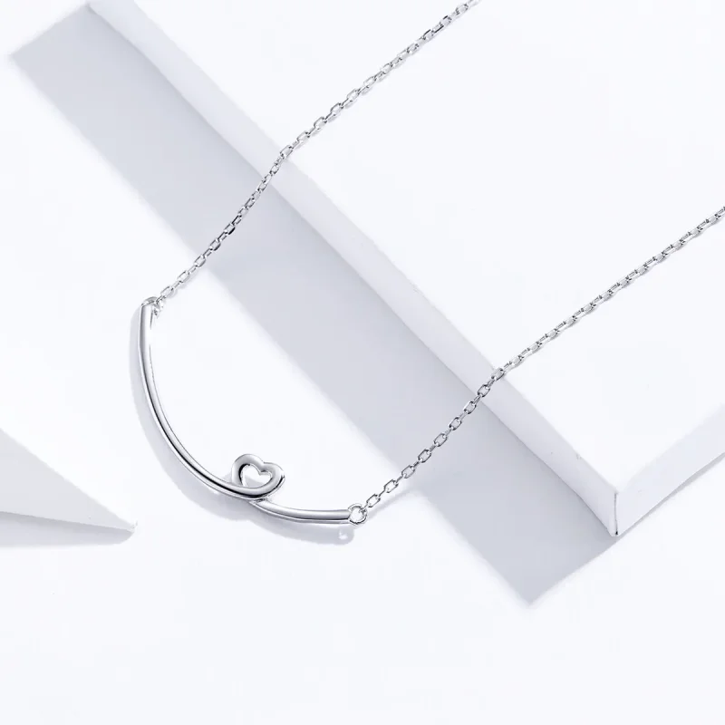 (image for) Silver Happy Smile Necklace - PANDORA Style - SCN381 - View 3