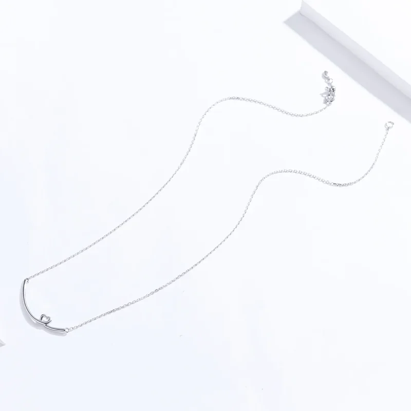 (image for) Silver Happy Smile Necklace - PANDORA Style - SCN381 - View 4