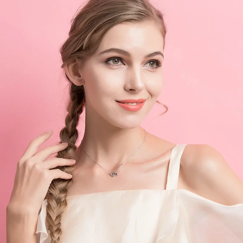 (image for) Silver Heart and Soul Necklace - PANDORA Style - SCN181 - View 2