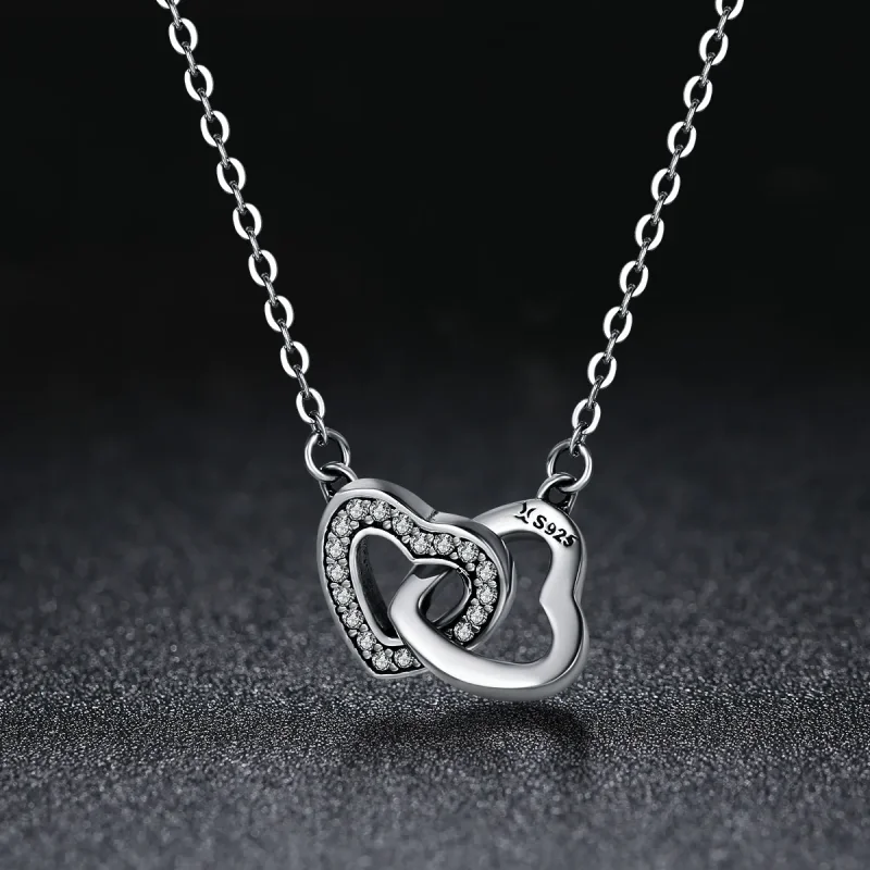 (image for) Silver Heart and Soul Necklace - PANDORA Style - SCN181 - View 3