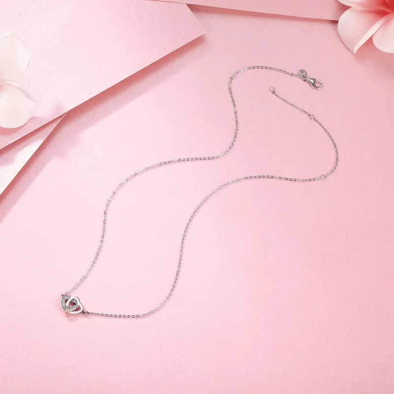 (image for) Silver Heart and Soul Necklace - PANDORA Style - SCN181 - View 5