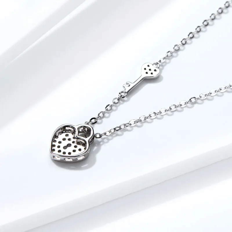 (image for) Silver Heartslock Necklace - PANDORA Style - SCN315 - View 4