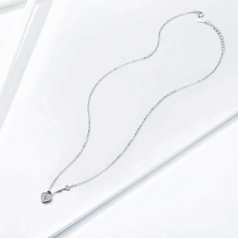 (image for) Silver Heartslock Necklace - PANDORA Style - SCN315 - View 5