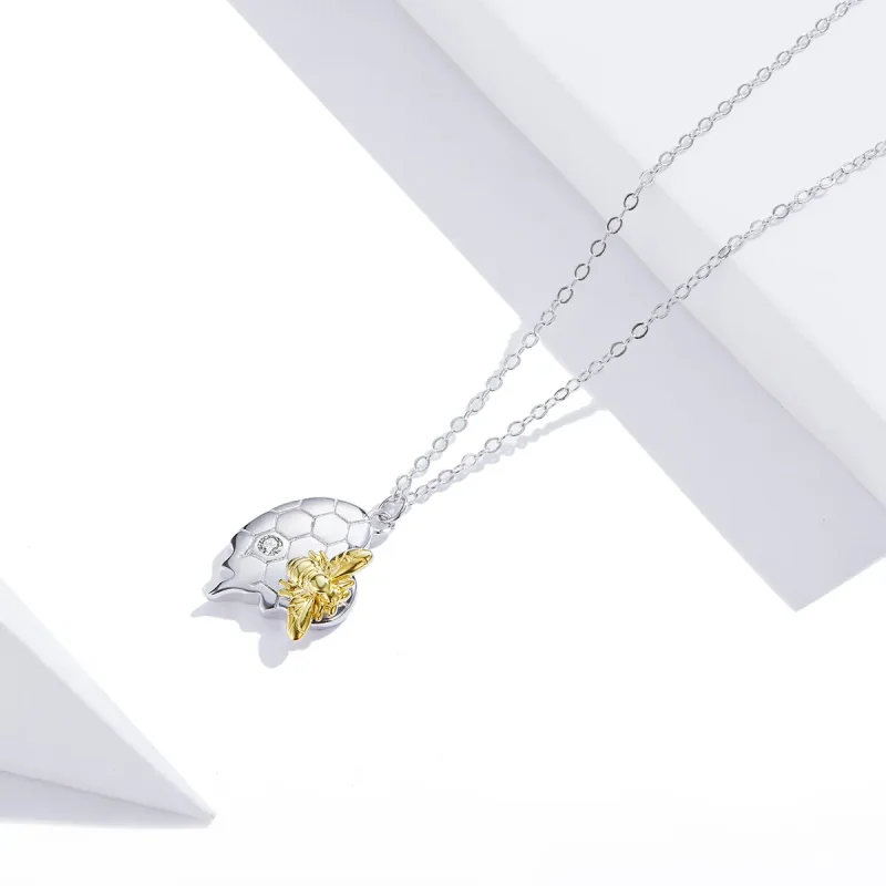 (image for) Silver Honey Necklace - PANDORA Style - SCN396 - View 3