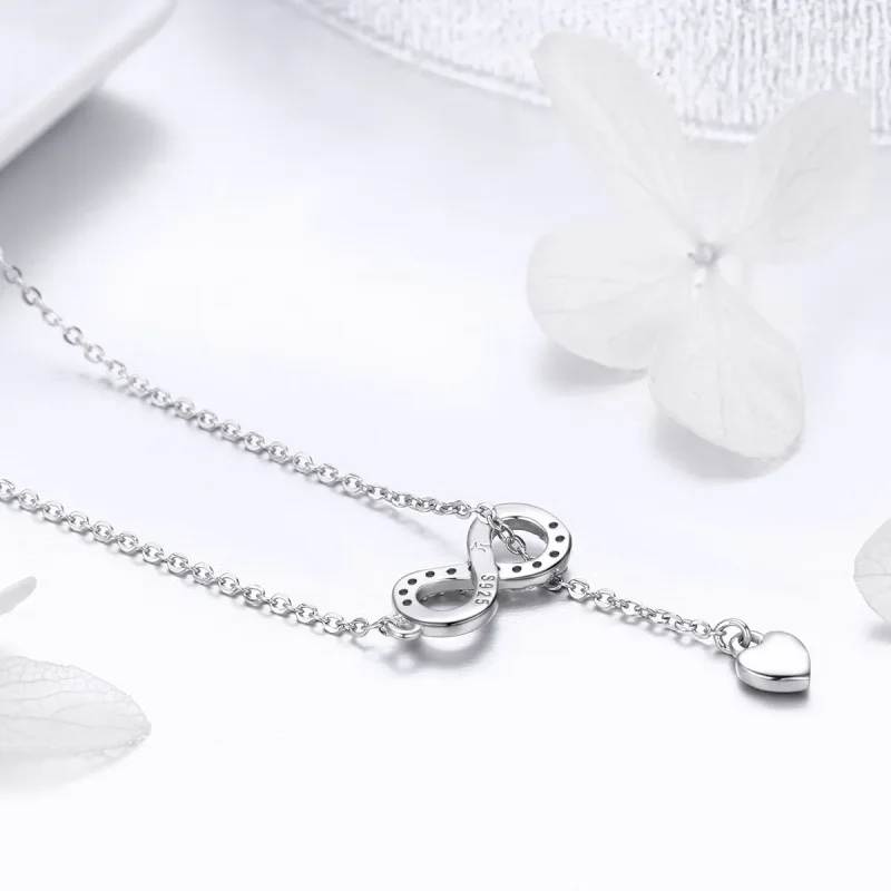 (image for) Silver Infinite Charm Necklace - PANDORA Style - SCN223 - View 3