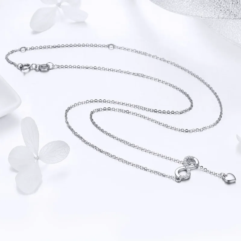 (image for) Silver Infinite Charm Necklace - PANDORA Style - SCN223 - View 4