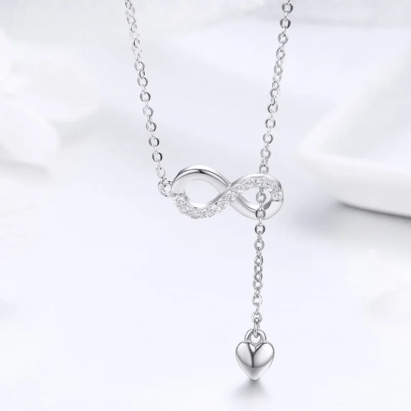 (image for) Silver Infinite Charm Necklace - PANDORA Style - SCN223 - View 5