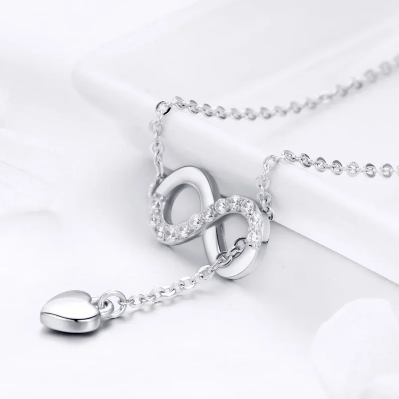 (image for) Silver Infinite Charm Necklace - PANDORA Style - SCN223 - View 6