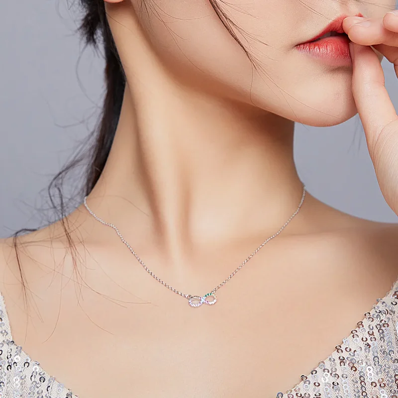 (image for) Silver Infinity Symbol Necklace - PANDORA Style - SCN402 - View 8