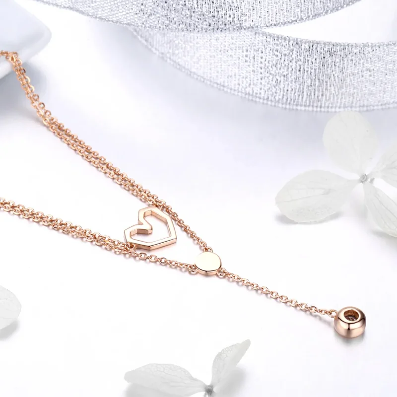 (image for) Silver Land of Heart Necklace - PANDORA Style - SCN317 - View 4