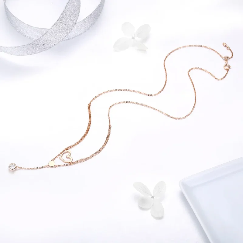 (image for) Silver Land of Heart Necklace - PANDORA Style - SCN317 - View 5