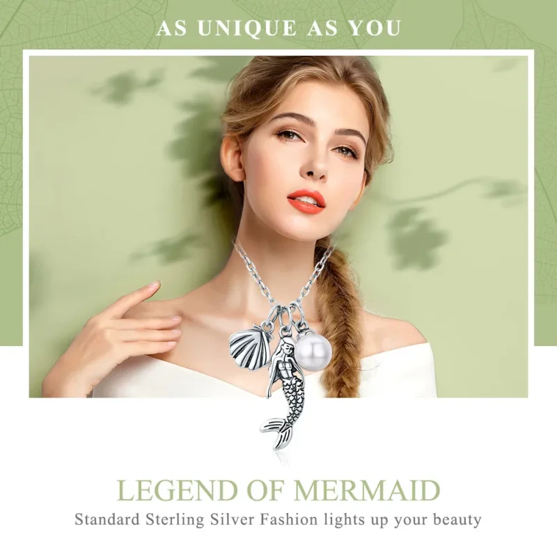 (image for) Silver Legend of Mermaid Necklace - PANDORA Style - SCN237 - View 2