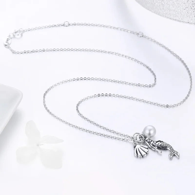 (image for) Silver Legend of Mermaid Necklace - PANDORA Style - SCN237 - View 3