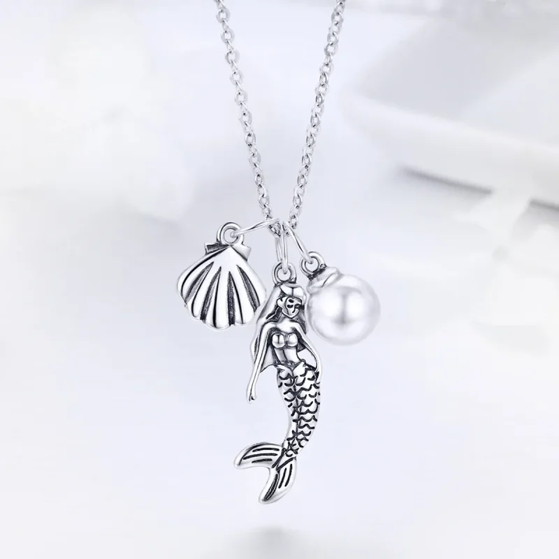 (image for) Silver Legend of Mermaid Necklace - PANDORA Style - SCN237 - View 4