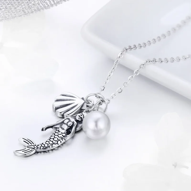 (image for) Silver Legend of Mermaid Necklace - PANDORA Style - SCN237 - View 5