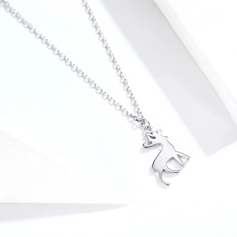 (image for) Silver Little Deer Necklace - PANDORA Style - SCN362 - View 3