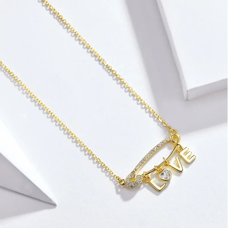 (image for) Silver Love Clip Necklace - PANDORA Style - SCN324 - View 7