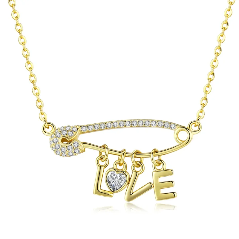 (image for) Silver Love Clip Necklace - PANDORA Style - SCN324 - Product Image