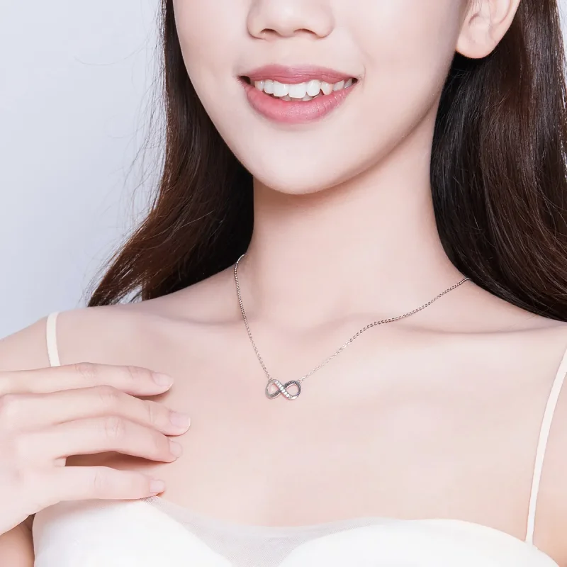 (image for) Silver Love Unlimited Necklace - PANDORA Style - SCN352 - View 6