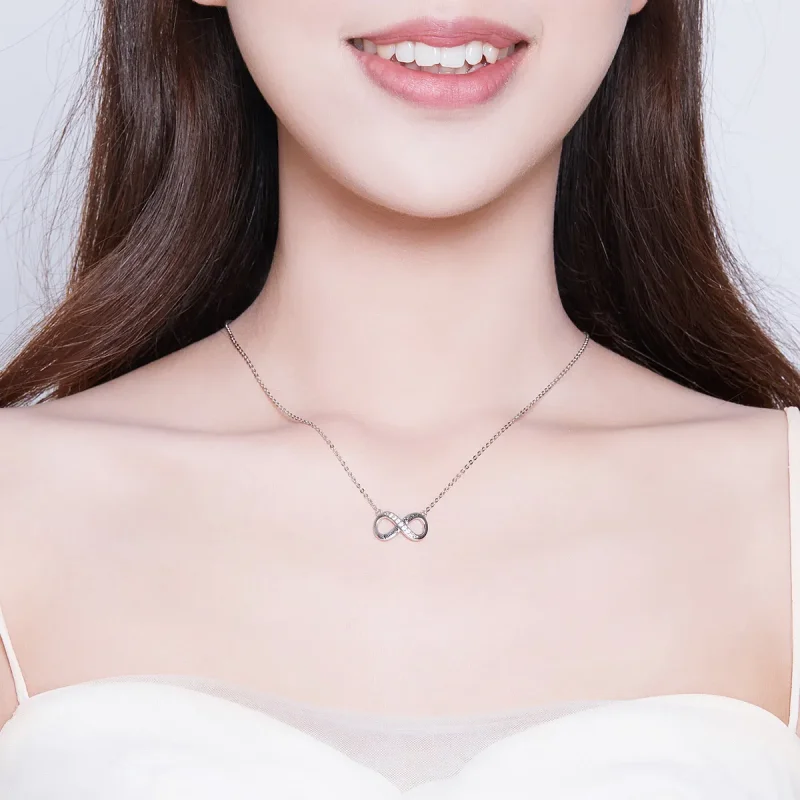 (image for) Silver Love Unlimited Necklace - PANDORA Style - SCN352 - View 7