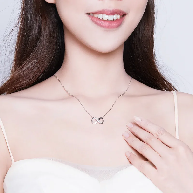 (image for) Silver Love Unlimited Necklace - PANDORA Style - SCN352 - View 8