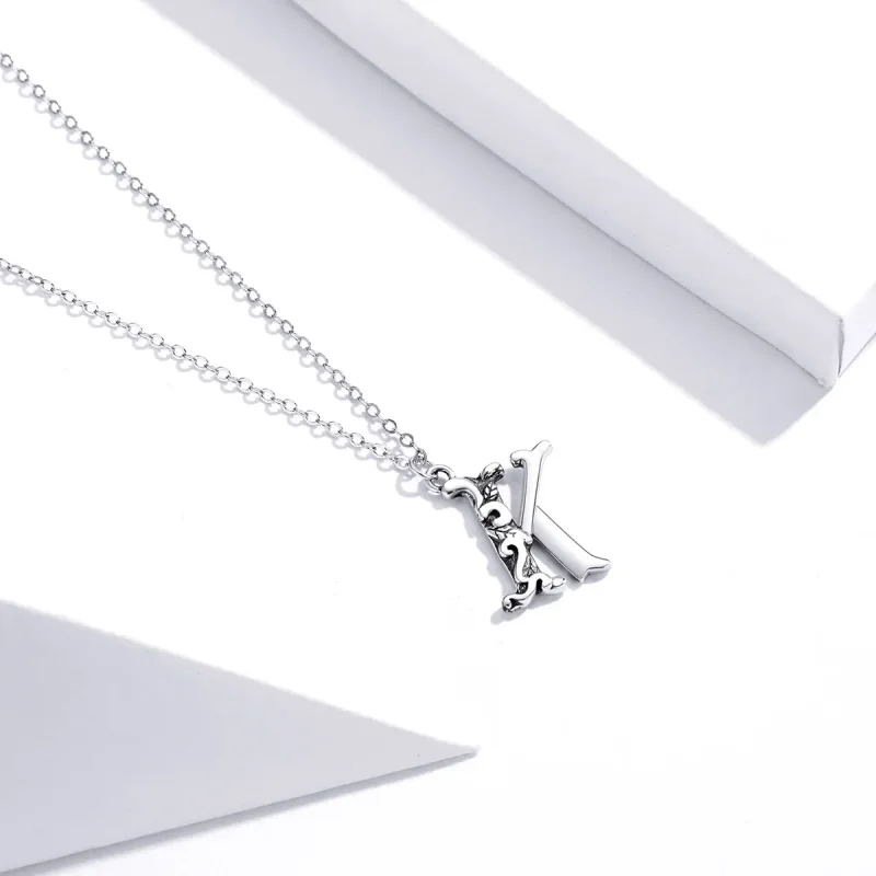 (image for) Silver Lucky Letter K Necklace - PANDORA Style - SCN403 - View 2