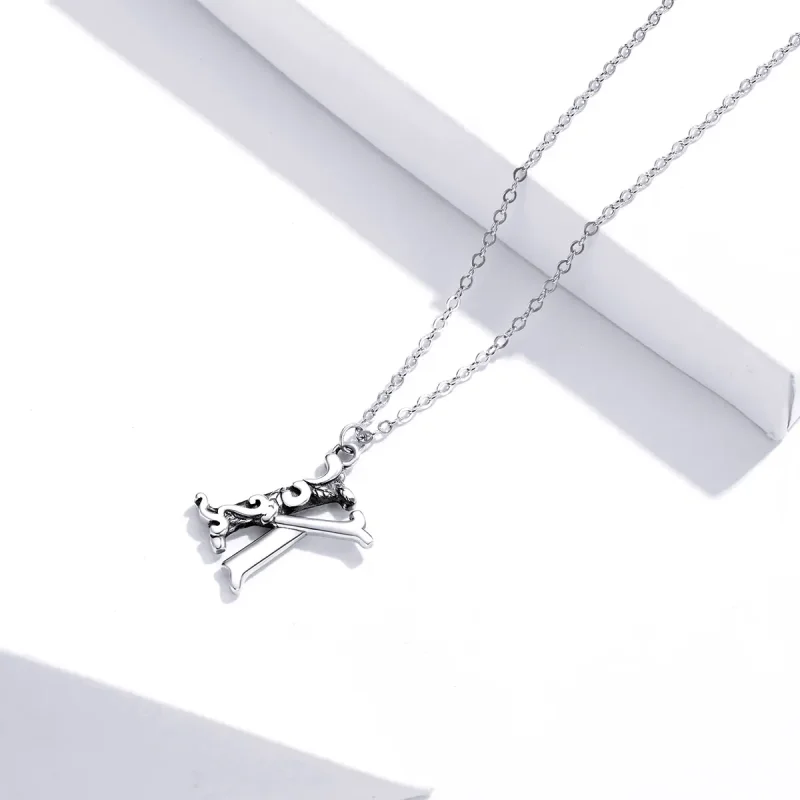 (image for) Silver Lucky Letter K Necklace - PANDORA Style - SCN403 - View 3