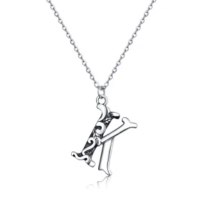 (image for) Silver Lucky Letter K Necklace - PANDORA Style - SCN403