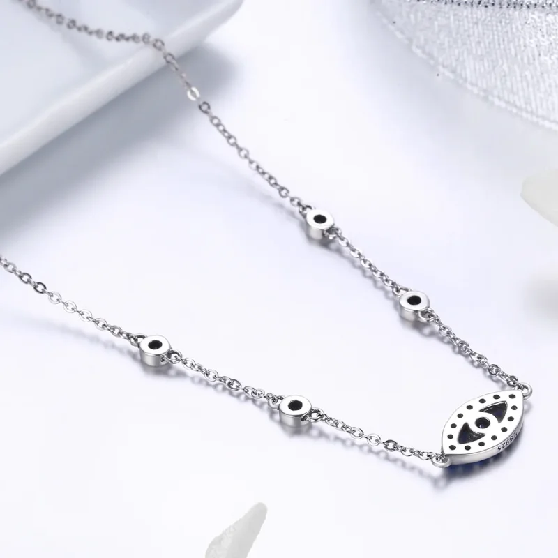 (image for) Silver Magic Eye Necklace - PANDORA Style - SCN300 - View 4