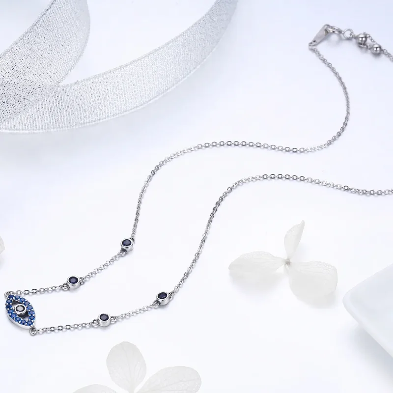 (image for) Silver Magic Eye Necklace - PANDORA Style - SCN300 - View 5