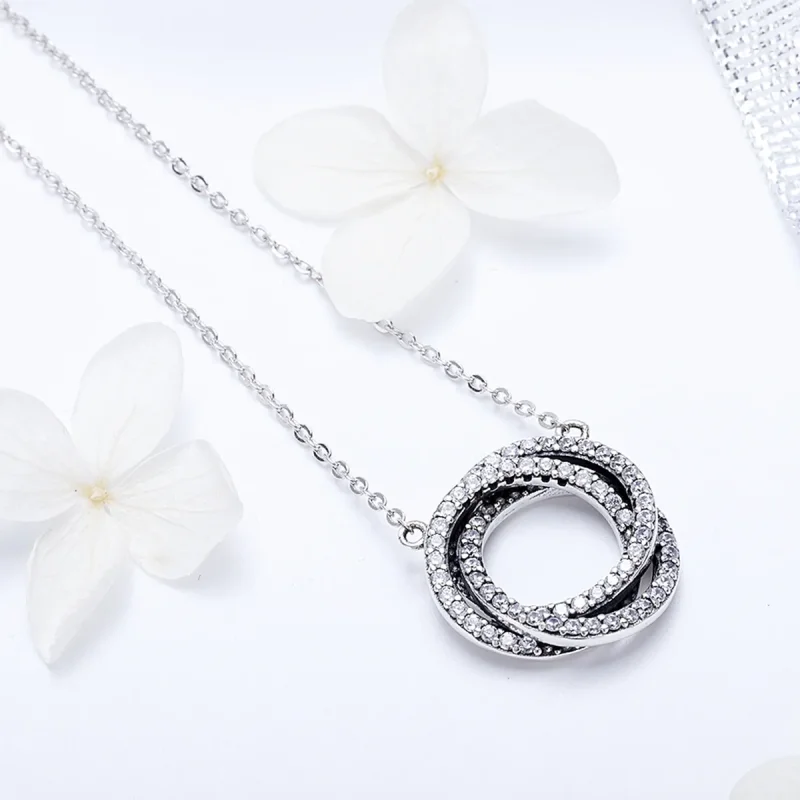 (image for) Silver Minimalism Necklace - PANDORA Style - SCN259 - View 3