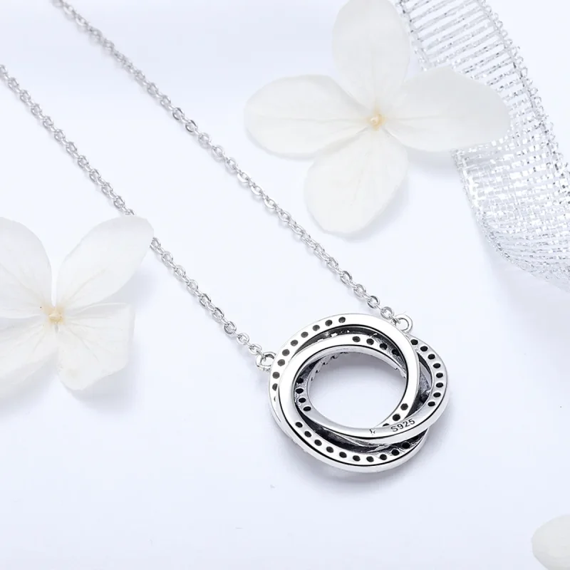 (image for) Silver Minimalism Necklace - PANDORA Style - SCN259 - View 4