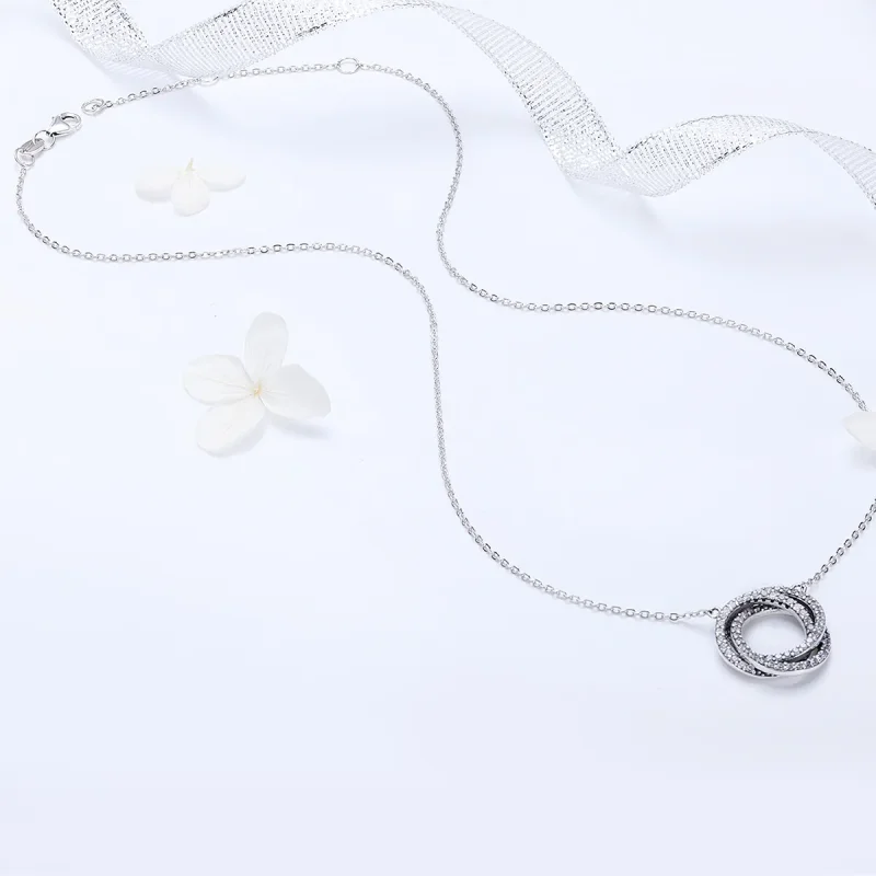 (image for) Silver Minimalism Necklace - PANDORA Style - SCN259 - View 5