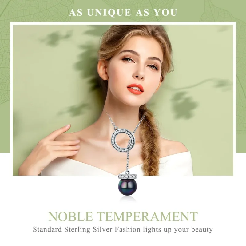 (image for) Silver Noble Temperament Necklace - PANDORA Style - SCN200 - View 2