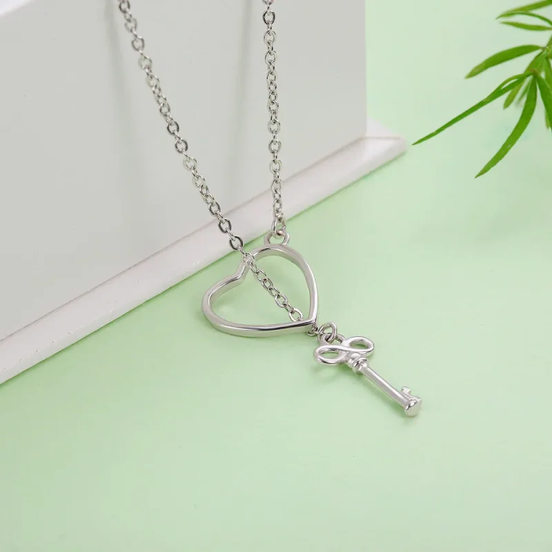 (image for) Silver Open Your Heart Necklace - PANDORA Style - SCN107 - View 5