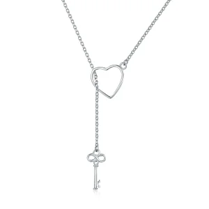 (image for) Silver Open Your Heart Necklace - PANDORA Style - SCN107