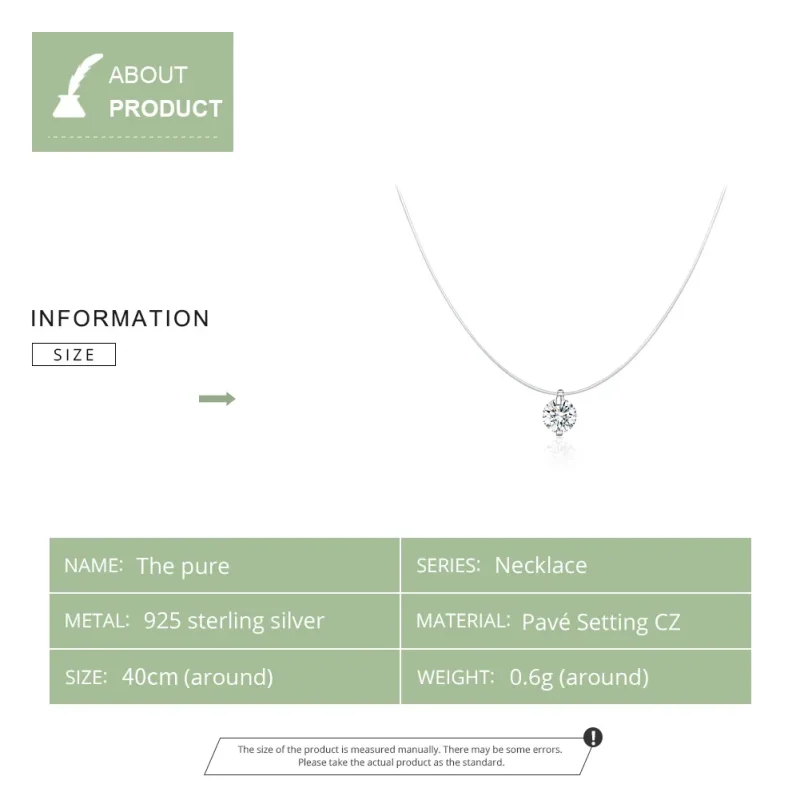 (image for) Silver Pure Necklace - PANDORA Style - SCN332 - View 6