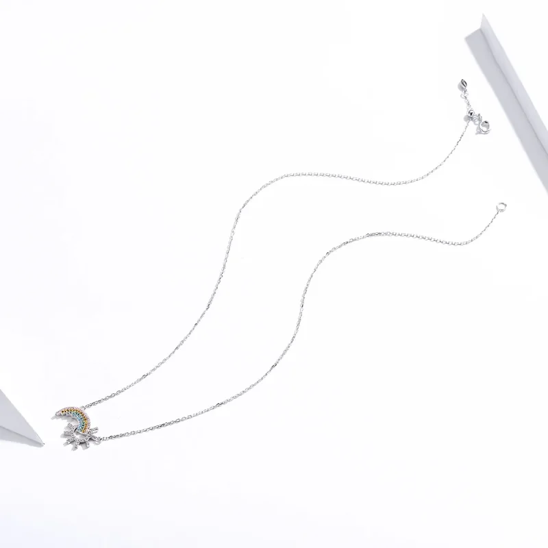 (image for) Silver Rainbow Necklace - PANDORA Style - SCN366 - View 2