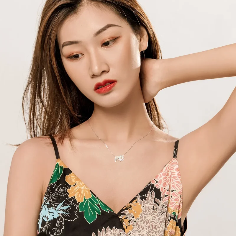 (image for) Silver Rainbow Necklace - PANDORA Style - SCN366 - View 7