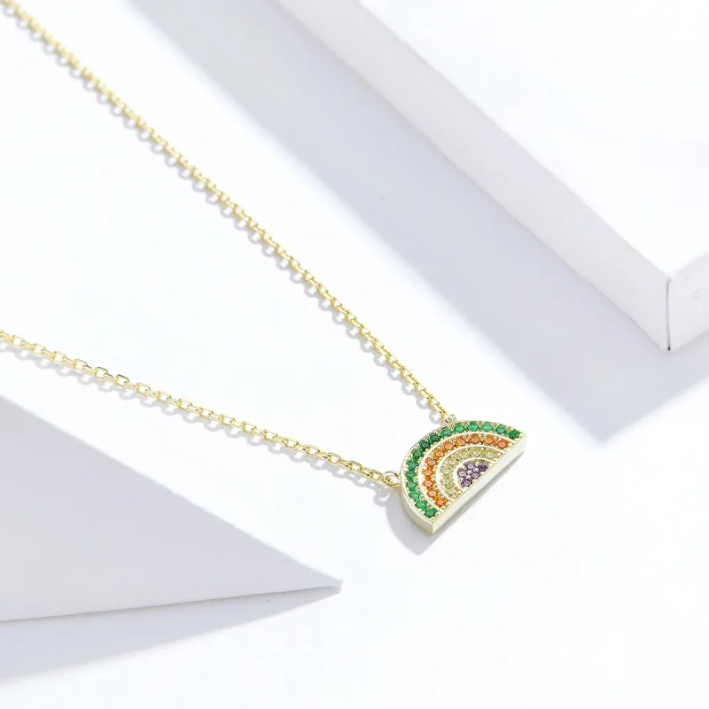 (image for) Silver Rainbow Necklace - PANDORA Style - SCN378 - View 2