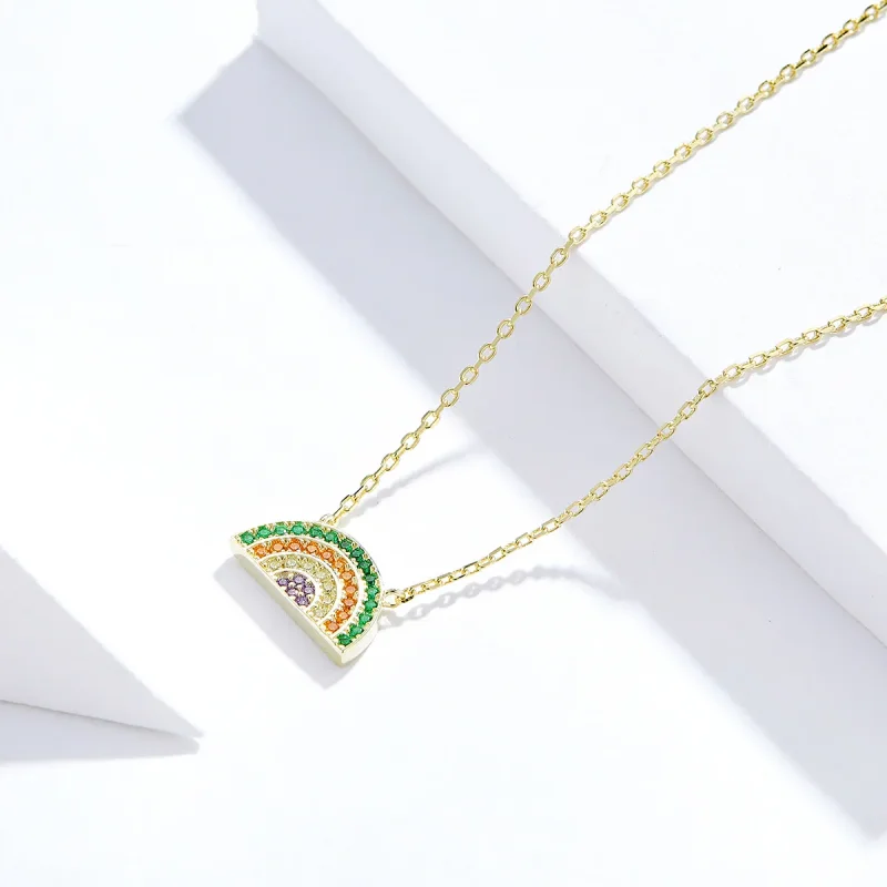 (image for) Silver Rainbow Necklace - PANDORA Style - SCN378 - View 3