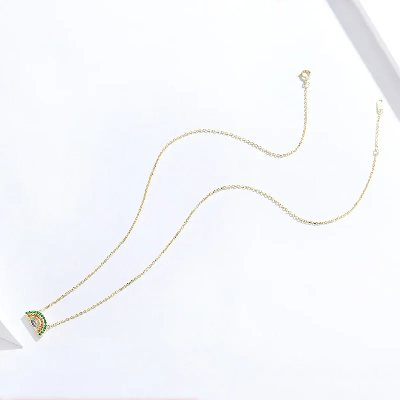 (image for) Silver Rainbow Necklace - PANDORA Style - SCN378 - View 4
