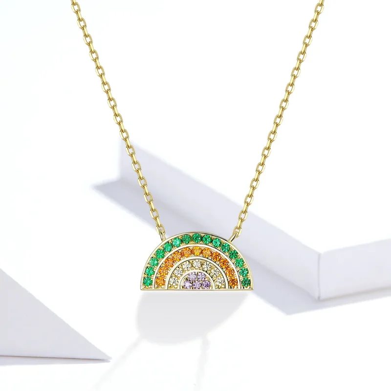 (image for) Silver Rainbow Necklace - PANDORA Style - SCN378 - View 5