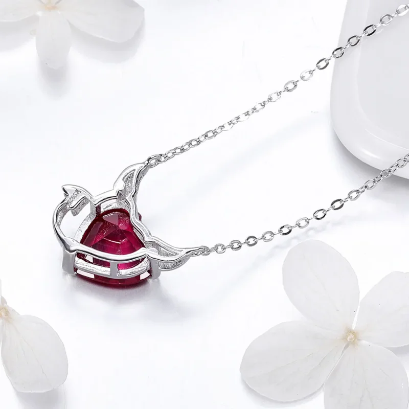 (image for) Silver Red Devil Necklace - PANDORA Style - SCN286 - View 4