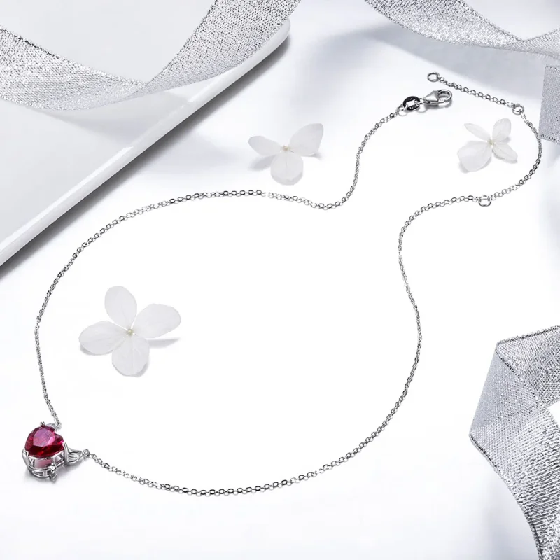 (image for) Silver Red Devil Necklace - PANDORA Style - SCN286 - View 5