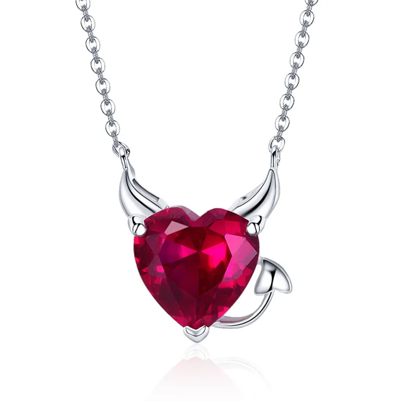 (image for) Silver Red Devil Necklace - PANDORA Style - SCN286 - Product Image