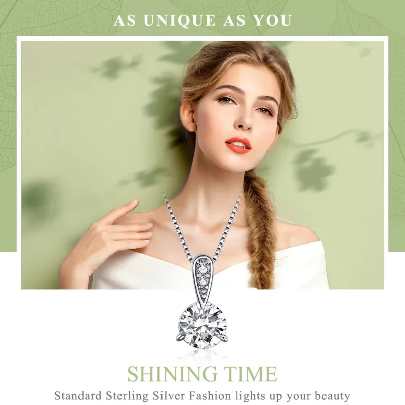 (image for) Silver Shining Time Necklace - PANDORA Style - SCN314 - View 2