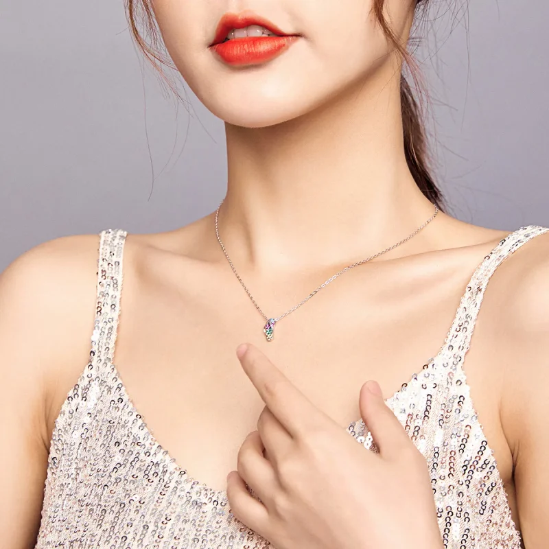 (image for) Silver Shiny Flip Flops Necklace - PANDORA Style - SCN408 - View 8